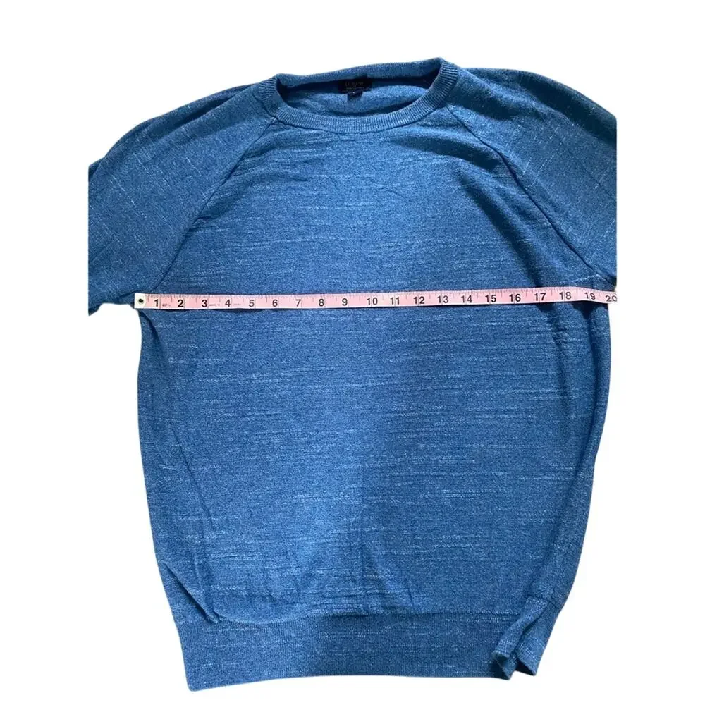J Crew Sweater Mens Size Medium Long Sleeve Preppy Blue Pullover Business Casual